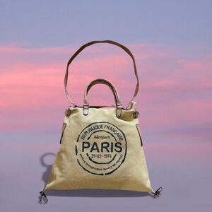 Brand new! Beige Paris Print Tote Bag. Very durable and waterproof interior.